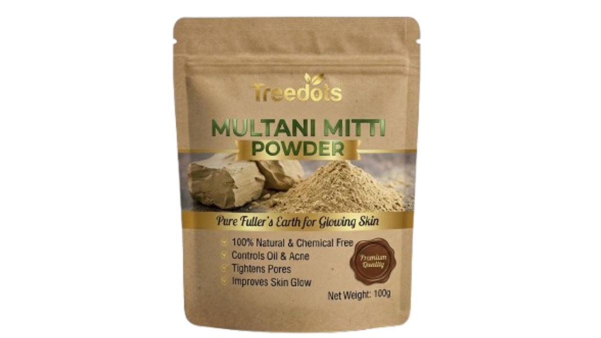 100% Pure Multani Mitti Powder (100g) – Natural Fuller's Earth for Face & Hair | Deep Cleansing Face Pack for Glowing Skin, Oil Control & Acne Treatment | No Ch