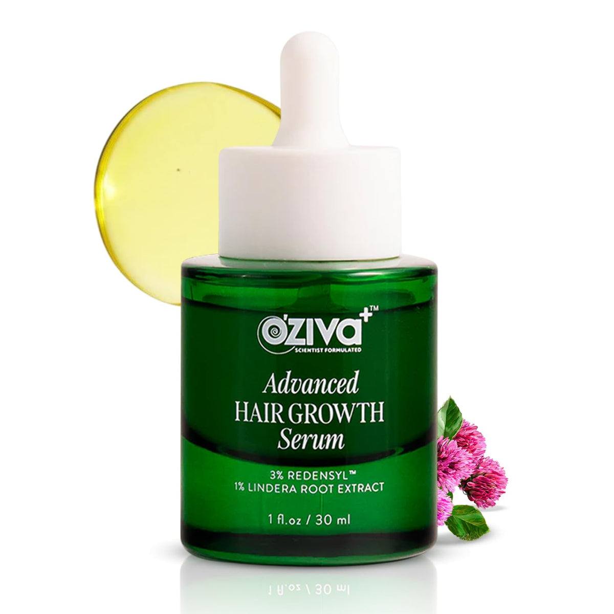 OZiva Hair Growth Serum for Scalp, 3% Redensyl & Lindera, 30ml 30 ml (Pack of 1)