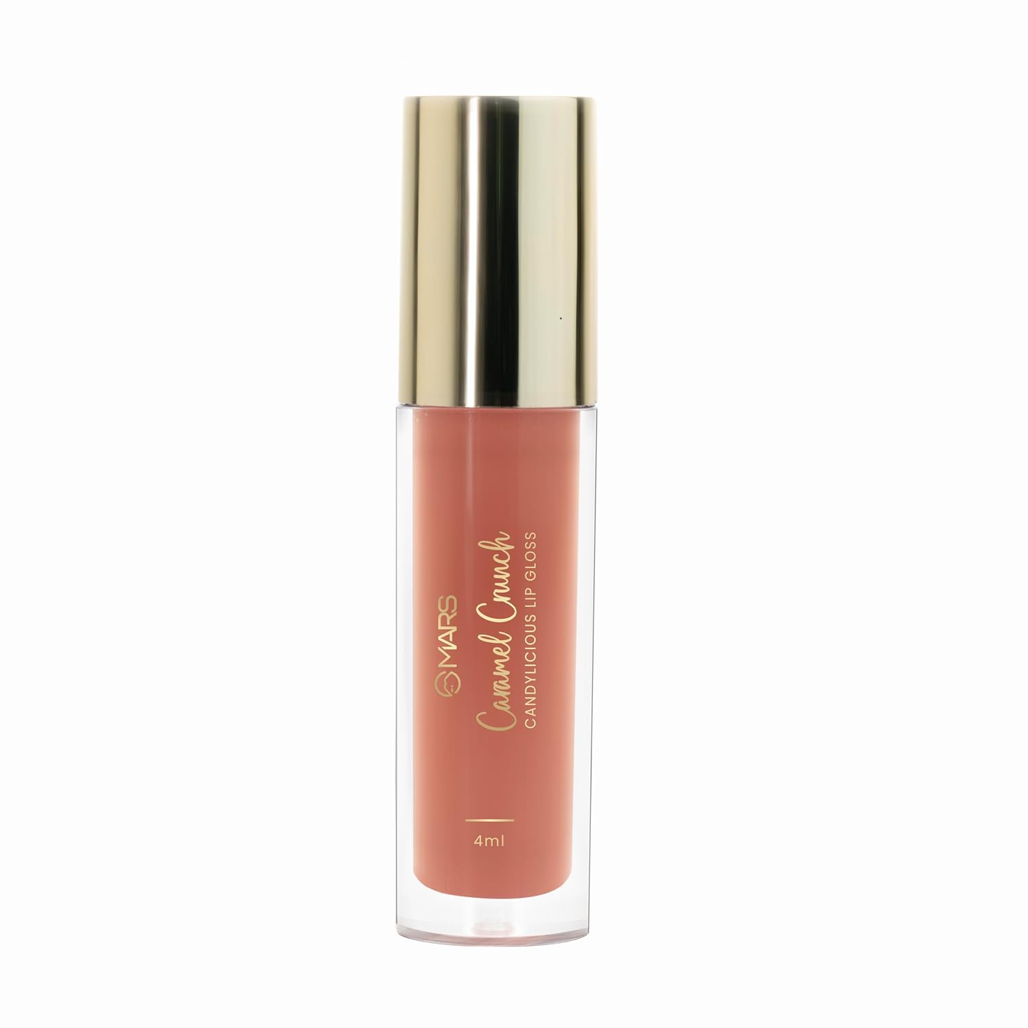 MARS Candylicious Sheer Lip Gloss for Women | Hydrating & High Shine | Lightweight | Non-Sticky | Enriched with Vitamin-E, Hyaluronic Acid & Avocado Ester (4.0ml) (03-CARAMEL CRUNCH)