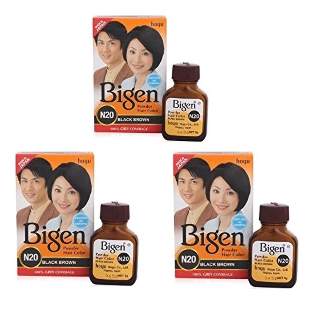 Bigen Powder Hair Color, Oriental Black N10 - Pack of 6 (Combo Set) 6 Pc Black