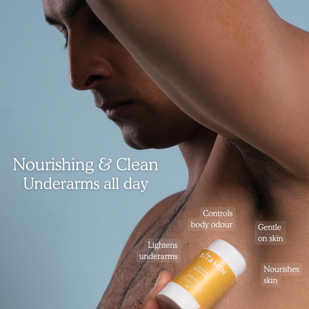 Bitamin Natural Deodorant Roll On for Men & Women | 5% Vitamin C | 8 Hour Odour Control & Underarm Brightening | 0% Aluminium, Alcohol, Parabens & Triclosan | O