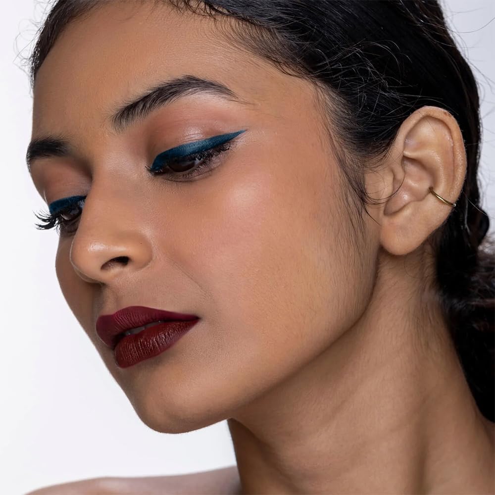 Kiro Waterproof Soft-Matte Eyeliner Pen - Azure Blue, 1.1 ml | Smudgeproof, Matte, Vegan, No Parabens, Liquid Eye Pen | 24 Hour Stay On, Non-Toxic