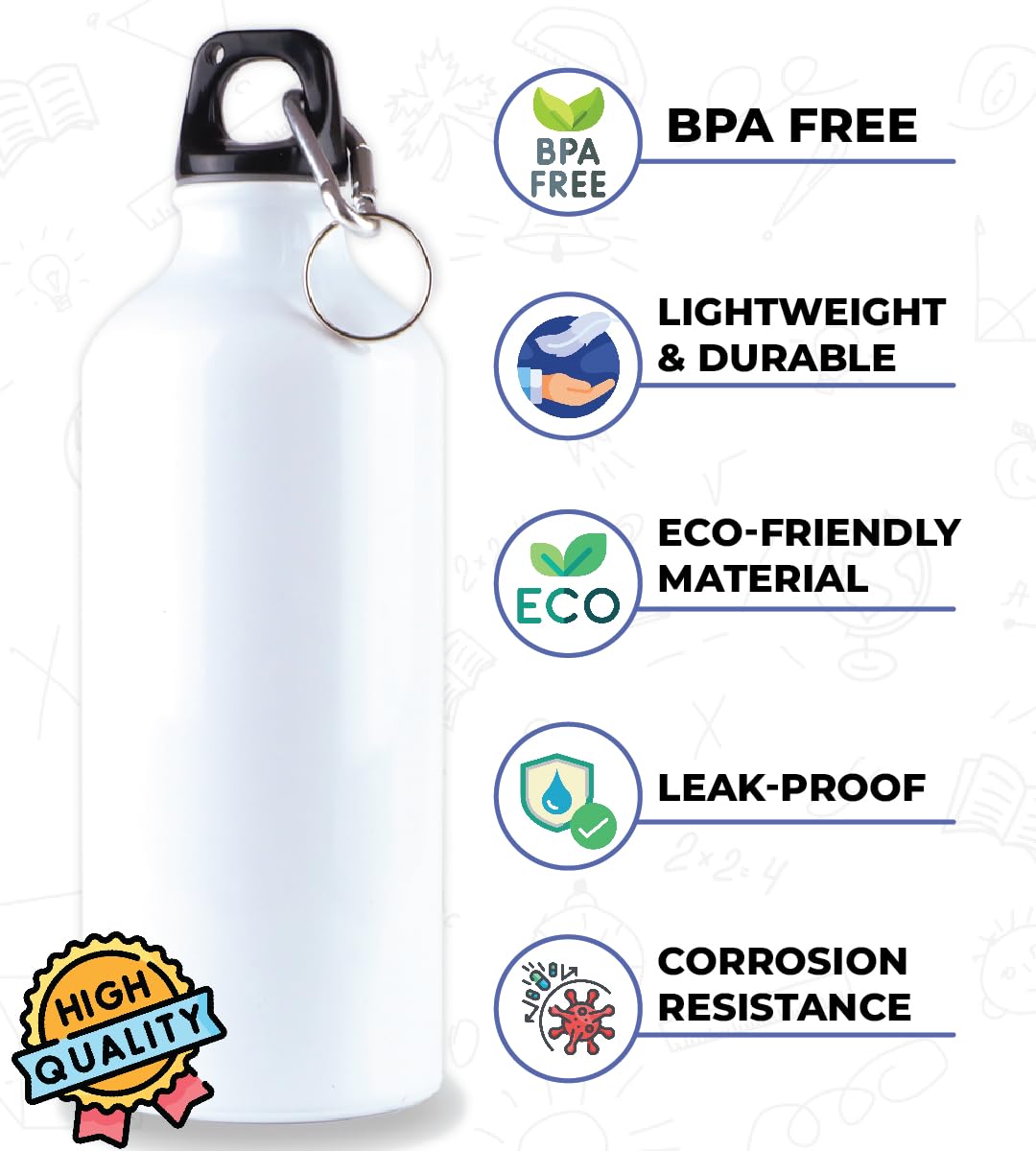 Valentine's Doesn’t Matters: Aluminium Sipper Bottle With Holding Hook, Gift For Singles
