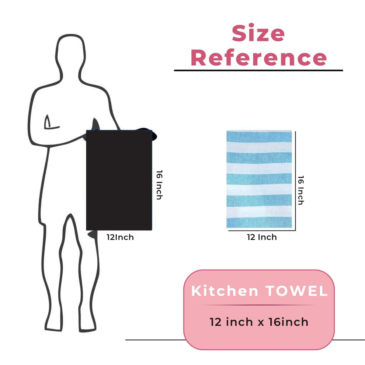 10 Pcs Dishcloths | 12x16 Inches | Bulk Cotton Kitchen Cleaning Dish Cloths | Scrubbing Wash Cloth Sets | Multipurpose Cloth | 100% Cotton. (Multicolor, Set of