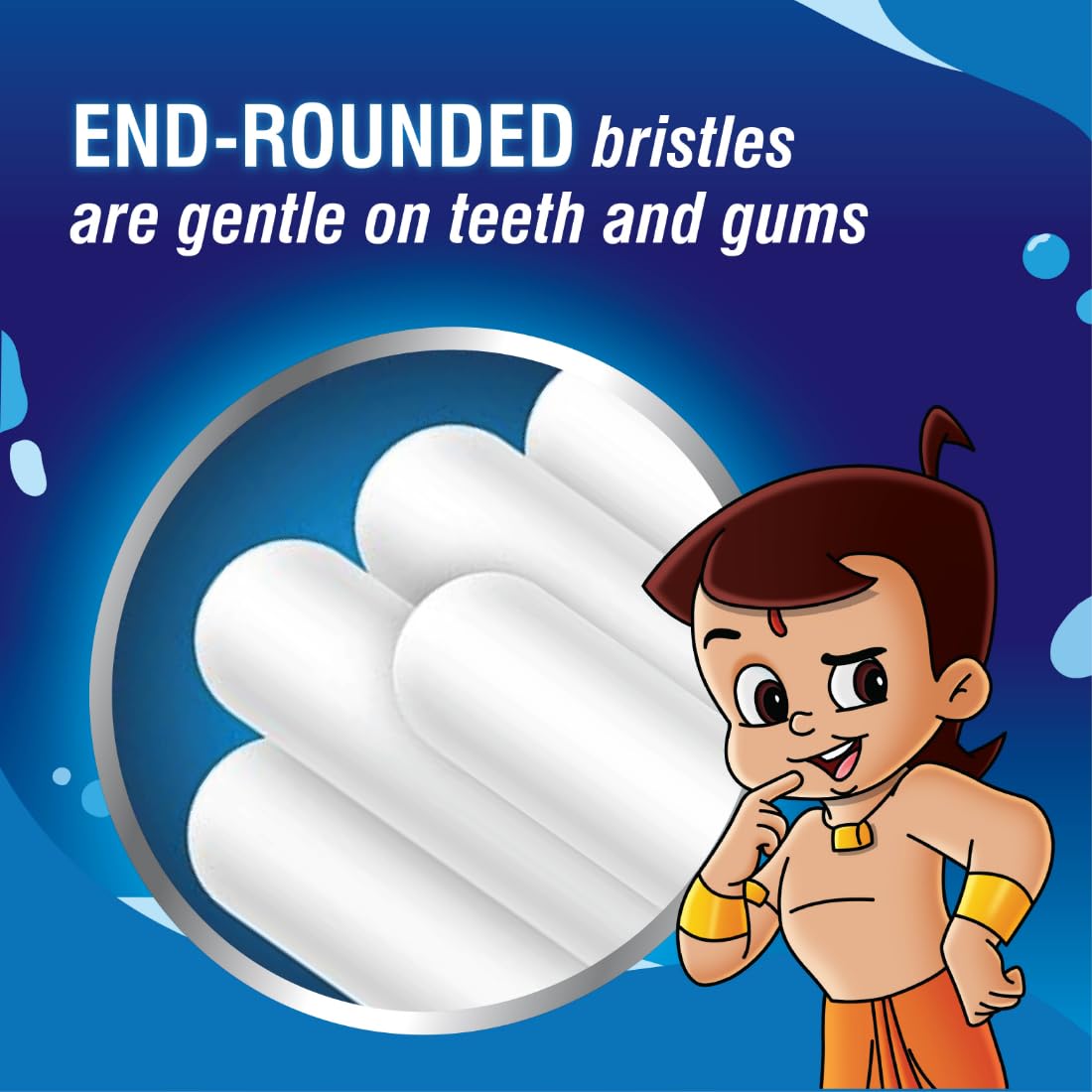 Oral-B Kids Chhota Bheem Manual Toothbrush, Extra Soft Bristles, Easy To Hold Handle Pack Of 3 (Age 2+), Multicolour Multicolour 3 count (Pack of 1)