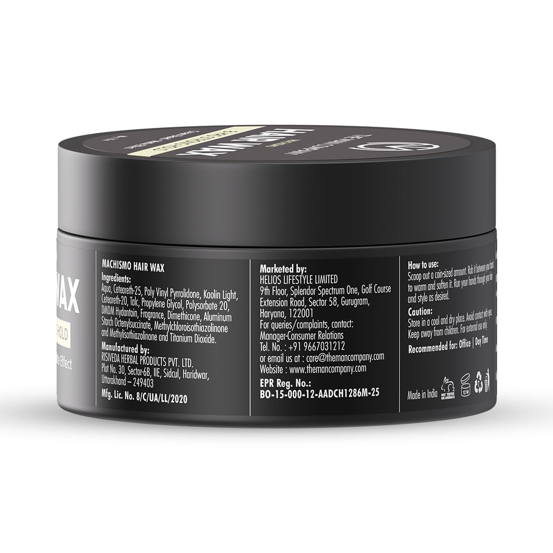 The Man Company Machismo Stronghold Hair Cream Wax for Men | Up-to 12 Hours Strong Hold | Enriched with Vitamin E & Almond Oil | Stylish Matte Finish with Volum