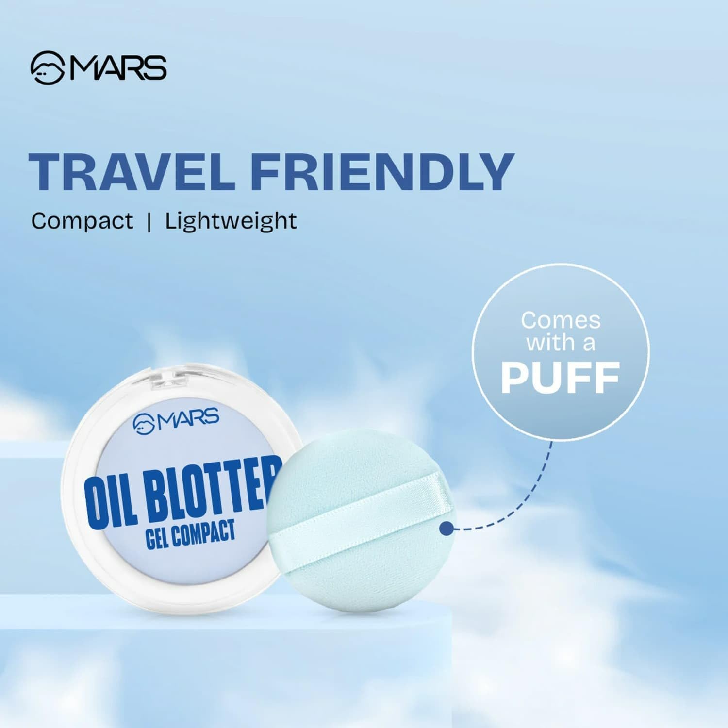 Oil Blotter Gel Compact Setter, Matte Finish, Absorbs Oil, Blurs Pores, Non-Cakey Formula, 6g