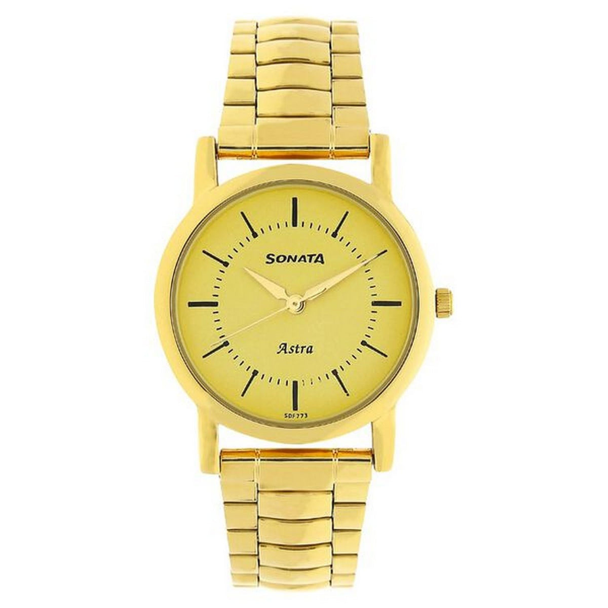 Sonata Analog Champagne Dial Men's Watch-NN77049YM01/NP77049YM01