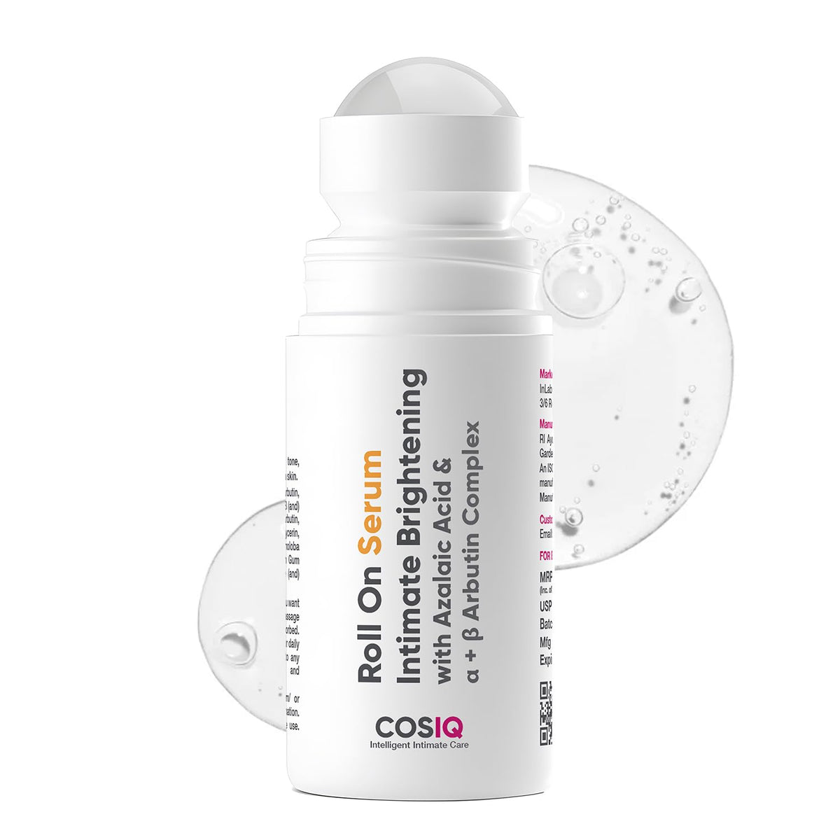 Cos-IQ Intimate Brightening Roll-On Serum | With Azelaic Acid, 40ml 40 ml (Pack of 1)