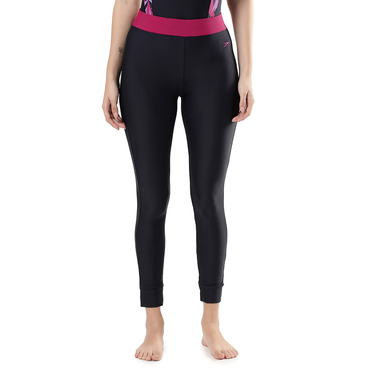 Speedo Women's Endurance 10 Contrast Swim Capri M True Navy / Berry