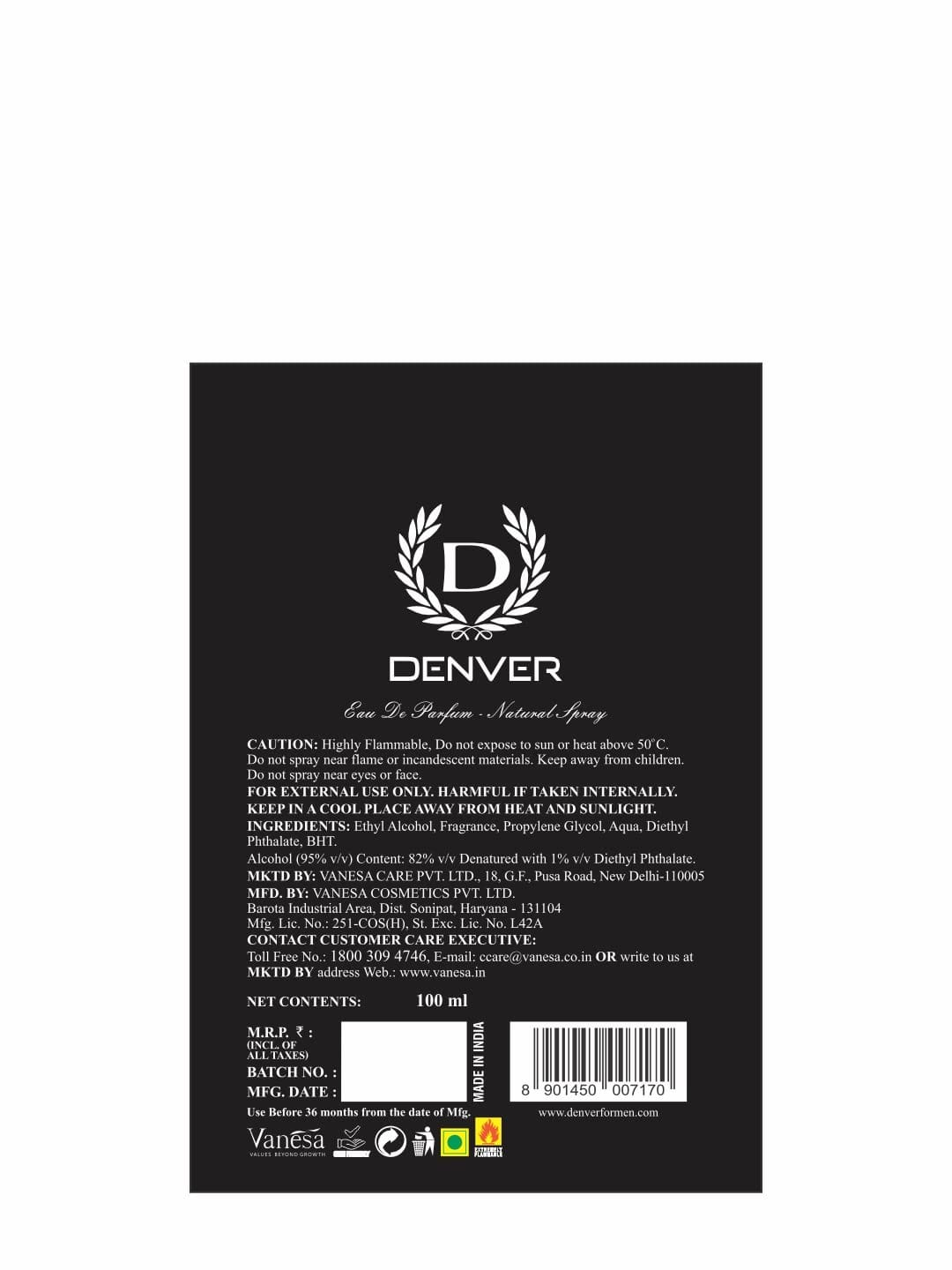 DENVER - Arch Perfume (100ML) - Men