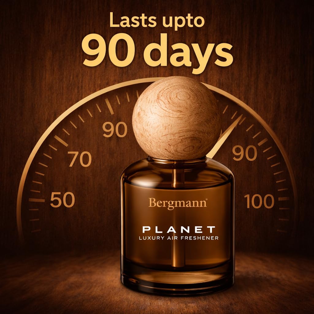 Bergmann Planet Luxury Car Perfume, Car Air Freshener, For Car & Home, Alcohol-free, Long-Lasting upto 90 days, COLOGNE, 110ml