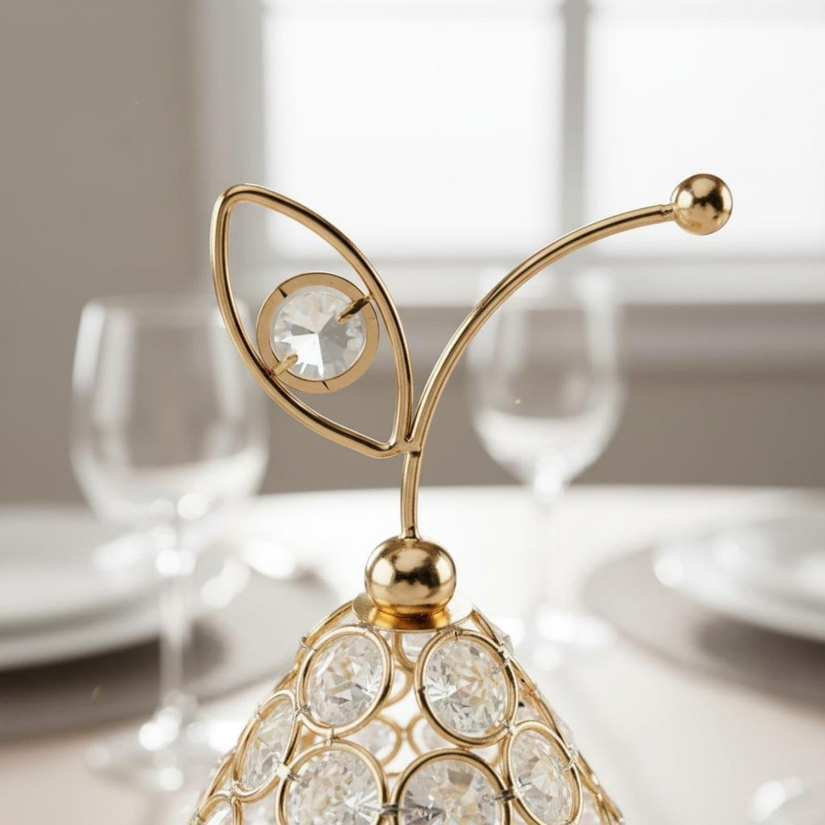 3 Pieces Decorative Crystal Pineapple Ornament Gift Idea Crystal Pear Ornament for Wedding, Pineapple 10-18| Decorative Fruit & Vegetables| Home D?©cor |Home &