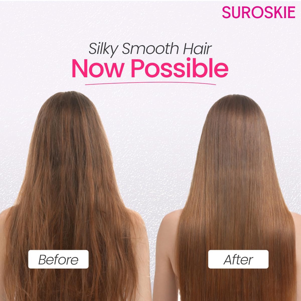Suroskie Advance Glass Hair Serum 50Ml | Hydrolyzed Collagen, Argan Oil | Instant 20X Shine, Frizz Free (Upto 72 Hrs) | Hair Serum For Dry Frizzy Hair | Heat Protection Upto 230° Celsius | Women & Men