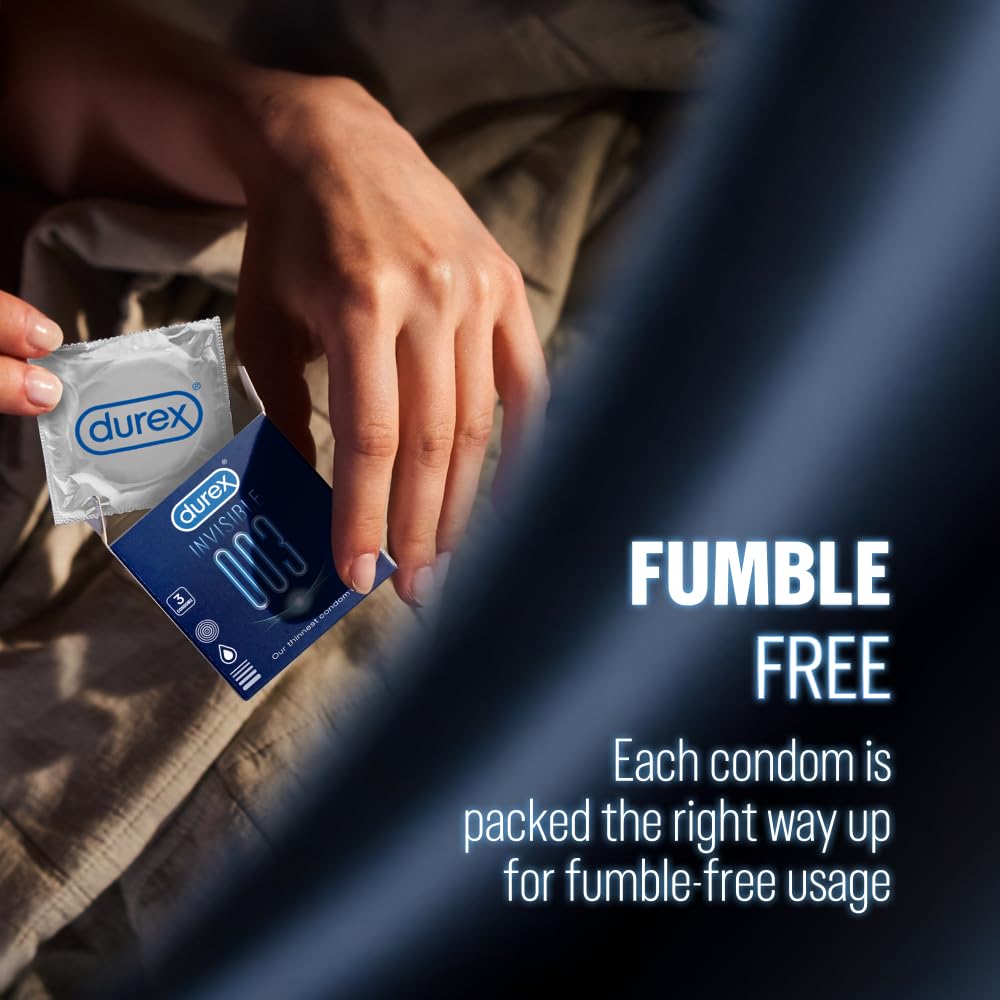 Durex Invisible 003 Condoms 10S | Micro Thin Condom for Maximum Sensations