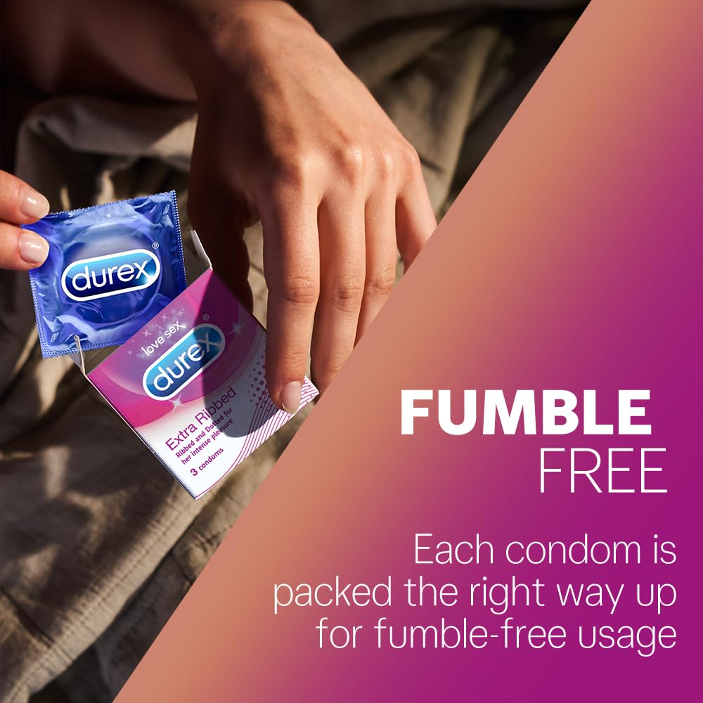 Durex Multi Pack Condoms for Men | Extra Time, Extra Dotted & Extra Ribbed | 10 Count (Pack of 4) Condoms Thin, Ribbed, Dotted & Extra time condoms