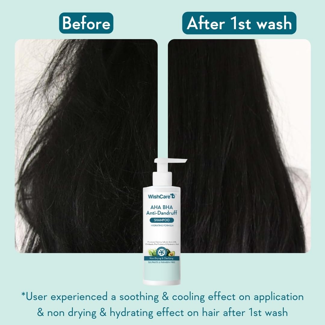 WishCare Hydrating Shampoo | Scalp & Hair Cleansing Formula | Sulfate Free & Paraben Free | For Women & Men | 250 ml