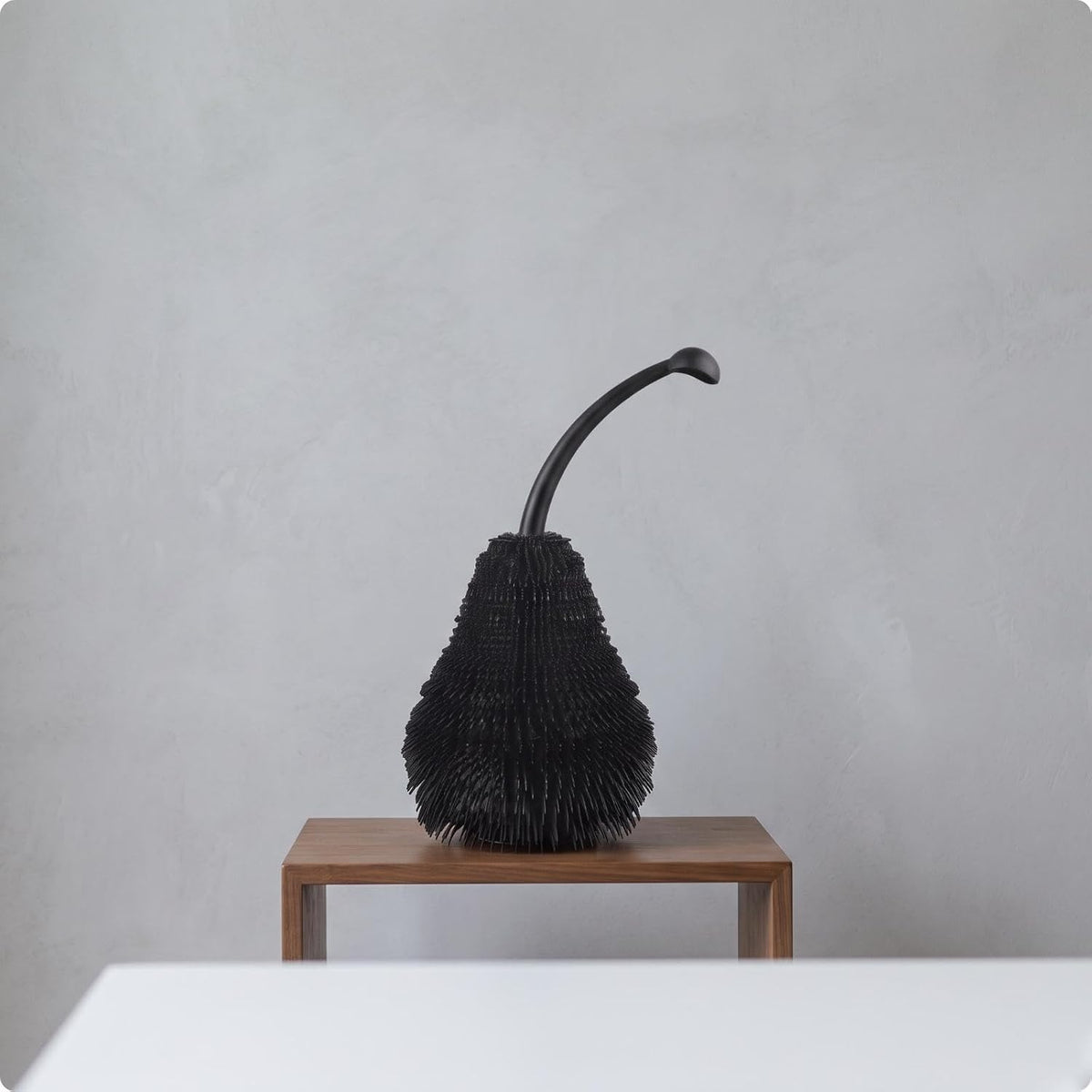 CALANDIS Textured Resin Pear Decor | Modern Minimalist Design, Pear Decoration, for Living Room Tall Black