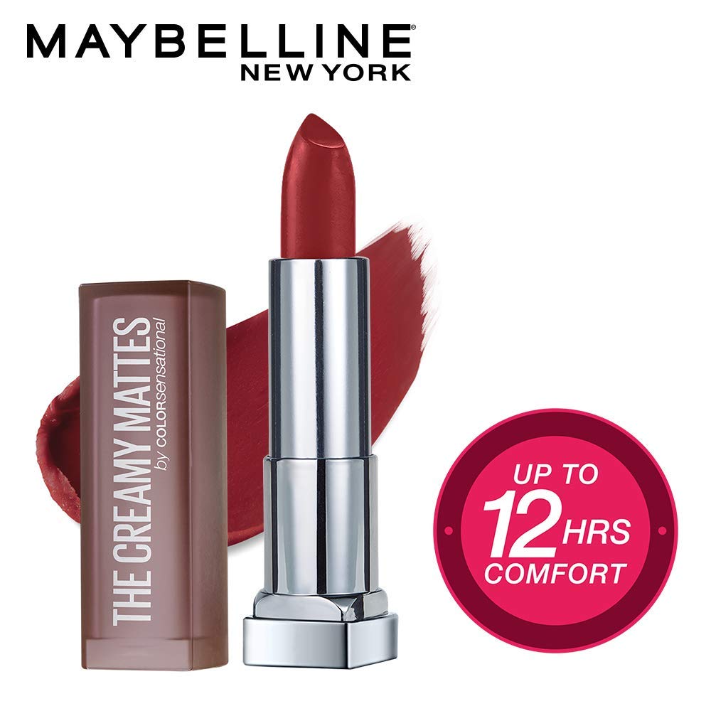 Maybelline New York Color Sensational Loaded Bold Lipstick, Midnight Date, 3.9g and Maybelline New York Color Sensational Creamy Matte Lipstick, 691 Rich Ruby,