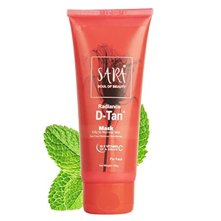SARA - SOUL OF BEAUTY Radiance D-Tan Anti-Blemish Mask Oily-Normal Skin (100gm)