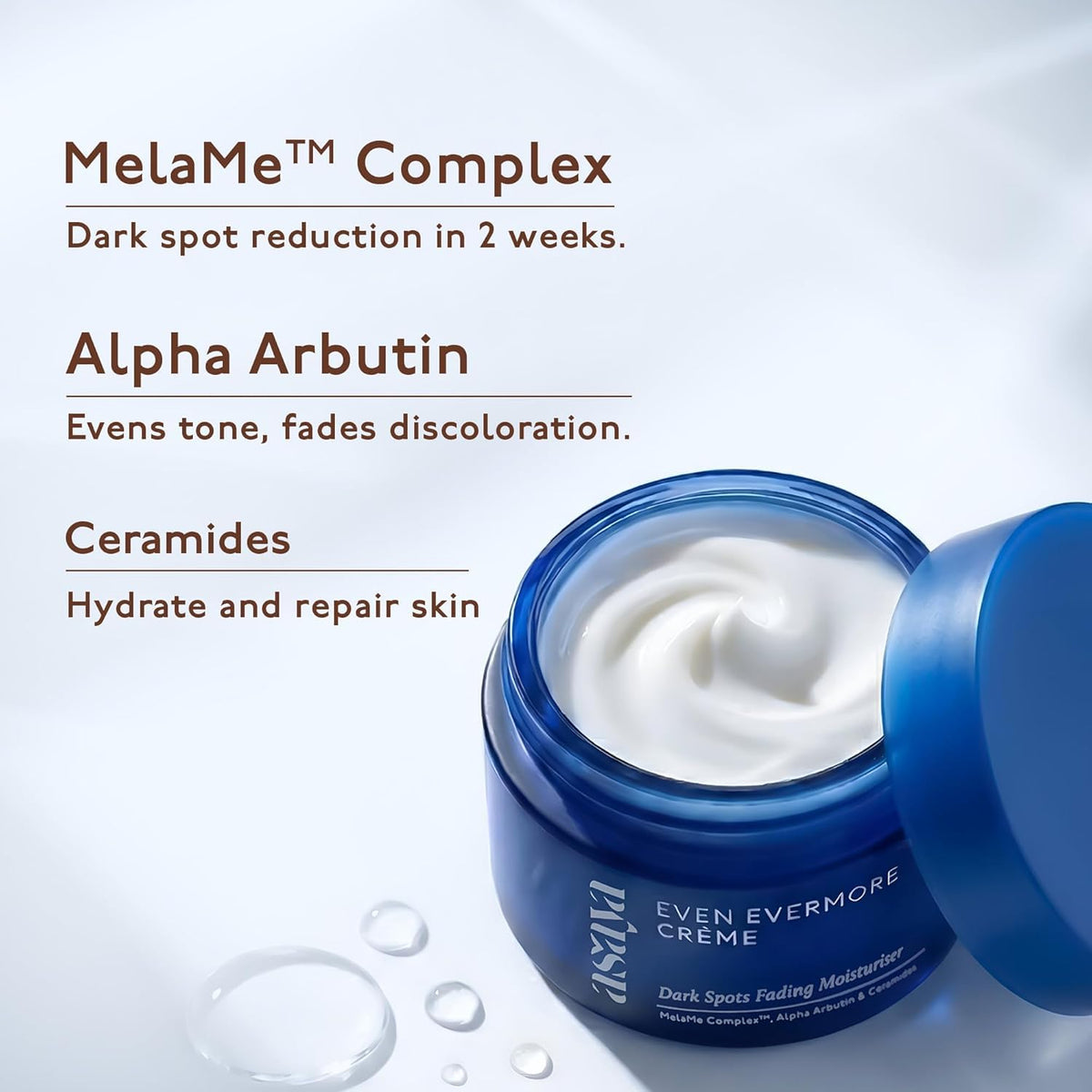 Asaya Ceramides Moisturizer with Alpha Arbutin | Dark Spots & Acne Marks Removal Cream | Barrier Repair & Deep Hydration, Lightweight, Non-Greasy & Fast Absorbi
