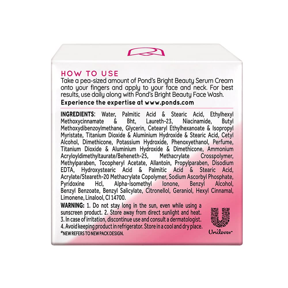 POND'S Bright Beauty Day Cream 35 g, Non-Oily, Mattifying Daily Face Moisturizer, SPF 15 - With Niacinamide to Lighten Dark Spots for Glowing Skin (Pack of 2) 3