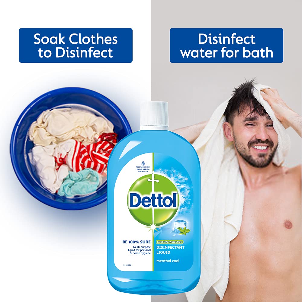 Dettol Liquid Disinfectant for Multi-Purpose Germ Protection, Menthol Cool