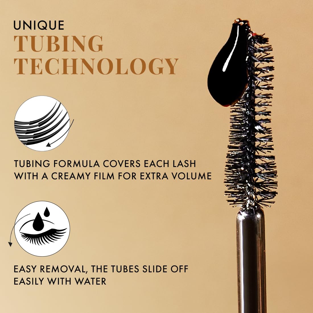 Volume Define Tubing Mascara | Volumizes & Curls Lashes | 12 Hrs+ Stay | Tubing Formula Coats Individual Lash | Makeup Beauty Eye liner | Easy Removal | Waterpr