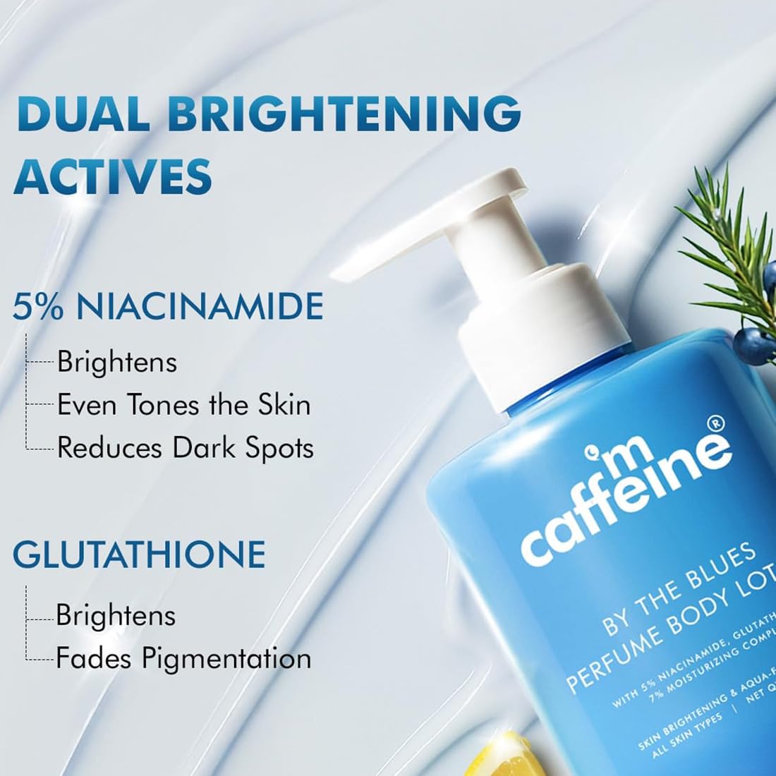 mCaffeine By the Blues Brightening Perfume Body Lotion & Sweet Escape Perfume Body Lotion | Niacinamide, Cocoa & Shea Butter | Deeply Moisturizes, Evens Skin To