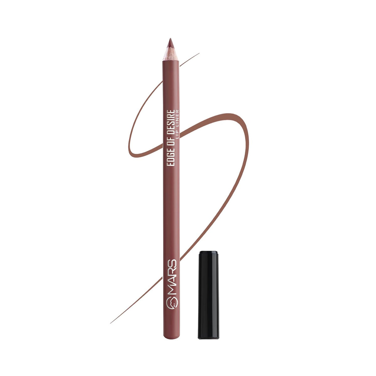 MARS Matte Muse Mousse Lipstick (3ml) (09-SUPER STAR) with Doe-Foot Applicator Matte Lip Liner | One Swipe Smooth Application | Long Lasting Lip Pencil (1.4gm)