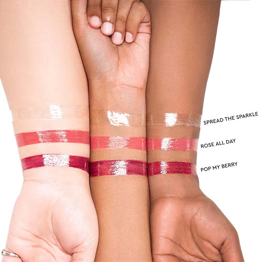 Kiro Lip Rizz Gloss - Rose All Day, 4.5g | Plumping, Hyperlasting, Non-Sticky | Infused with Tripeptides, Goji Berries & Menthol | High Shine, Collagen Boost, Instant Cooling
