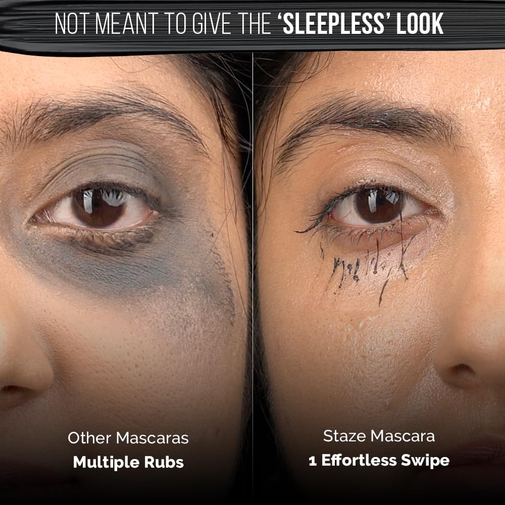 Staze All Eyes On You Tubing Mascara | Blackest Black | Volumizing & Waterproof Mascara | No Clumps | 5 ml