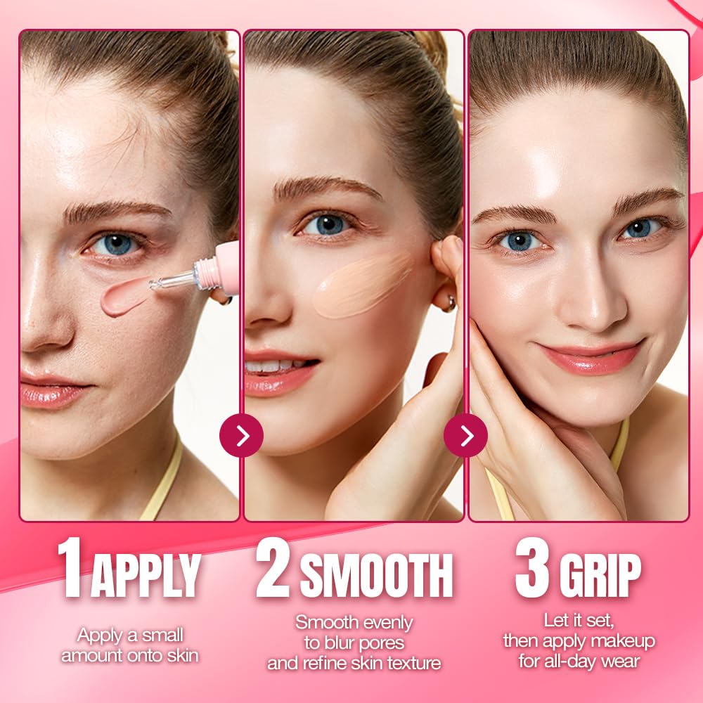 TFIT Delicate Silk Veil Art Primer - Korean Makeup, Poreless Matte Makeup Primer for Oily Skin (Lightweight, Hydrating), Blurring Pore Filler, Smooths fine lines，Long-Lasting Blur Effect, 1.01FL. Oz.