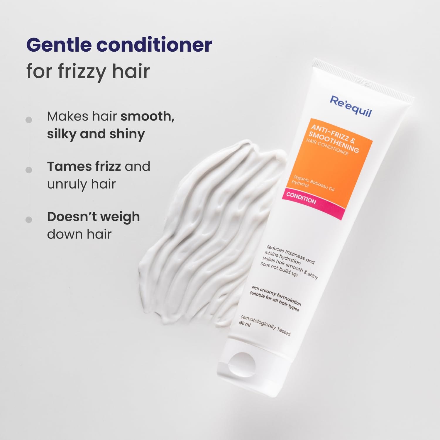 Re'equil - Anti Frizz & Smoothening Aloe Vera Conditioner With Babassu Oil