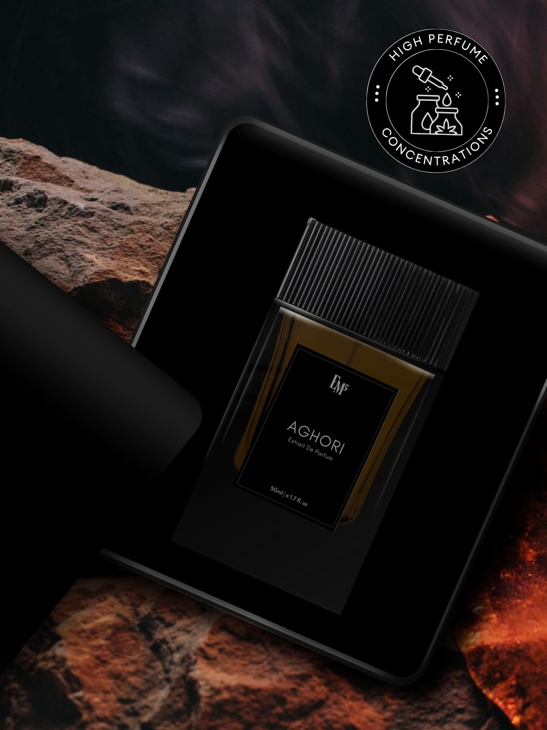 EM5 Aghori Perfume for Men | Smoky Oud, Tobacco & Leather Fragrance | Earthy Woody & Animalic Scent | 38% Extrait de Parfum | 68% Natural Absolutes & Essential