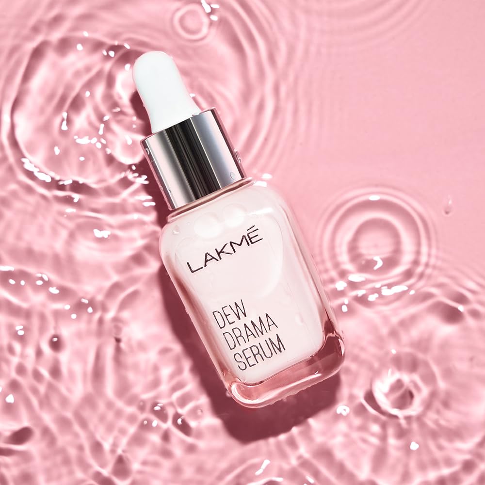 Lakme Dew Drama Serum, 6% Vit B3, E, F & Pro-Ceramides for Skin Barrier & Dewy Radiance 30ml 30 ml (Pack of 1)