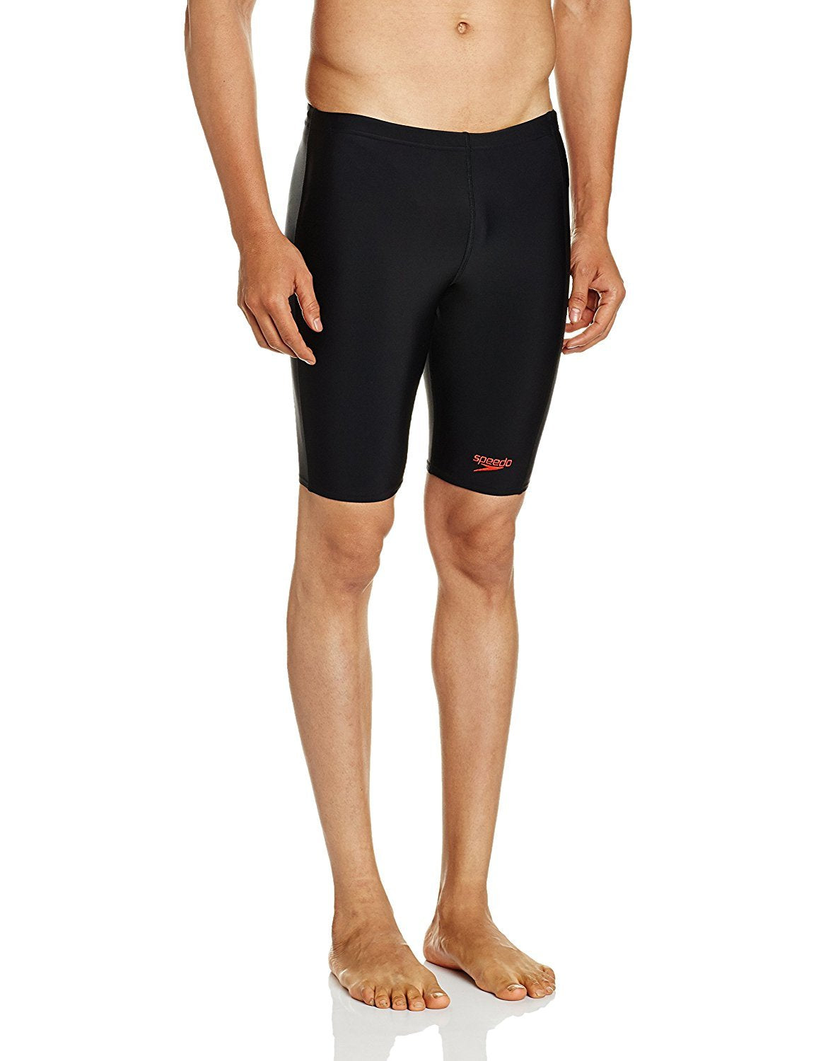 Speedo Men's Endurance 10 Sports Logo Jammer Black/Mango XS
