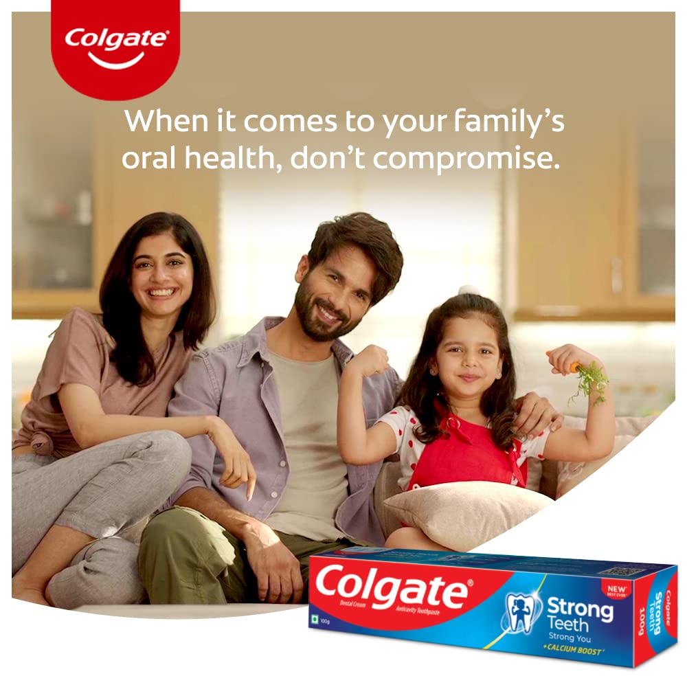 Colgate Cavity Protection Strong Teeth Toothpaste with Amino Shakti - 1000gm (500gX2) Saver Pack , India's No.1 Toothpaste