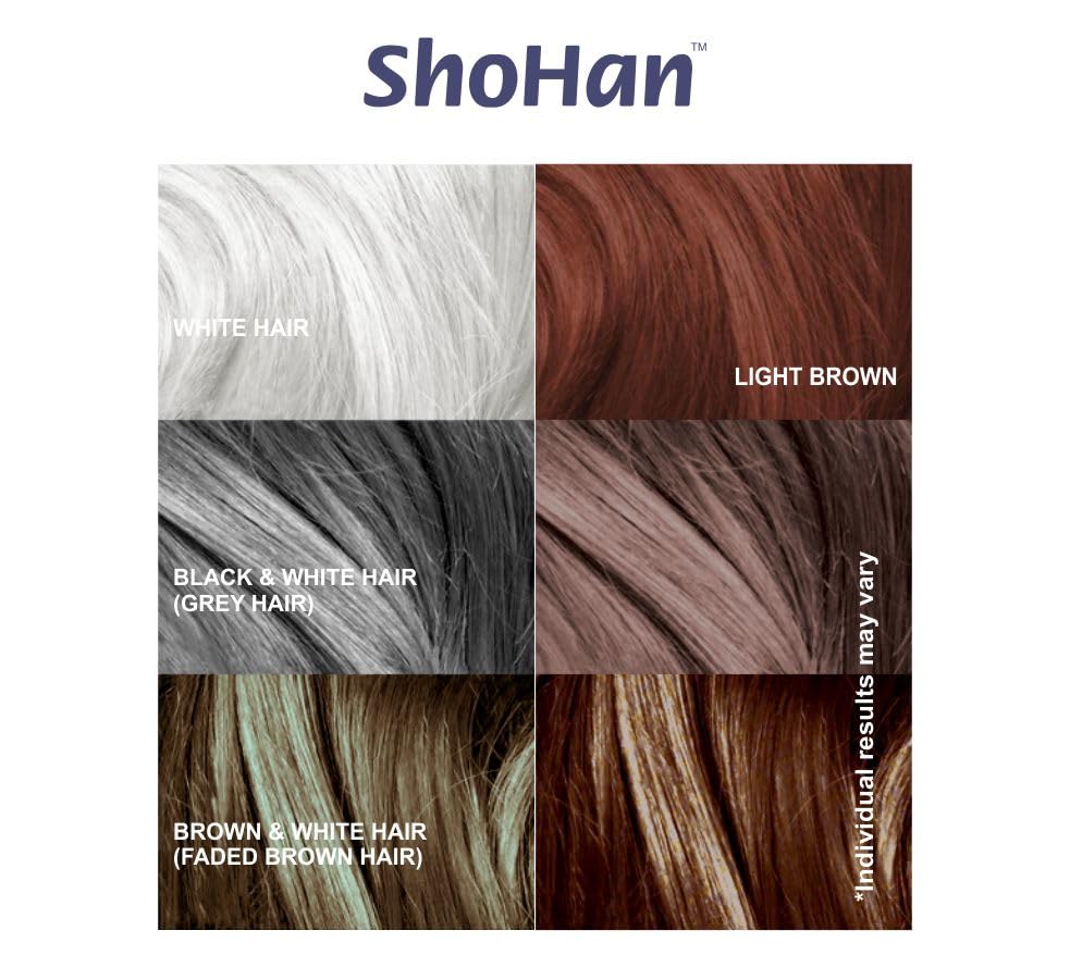 ShoHan Japanese Light Brown Hair Dye - MINIMUM BUY 6PC - 40+ Days Instant Colour Touch Up - Permanent Colour for Women - Powder For Men - Dye For Women Ammonia
