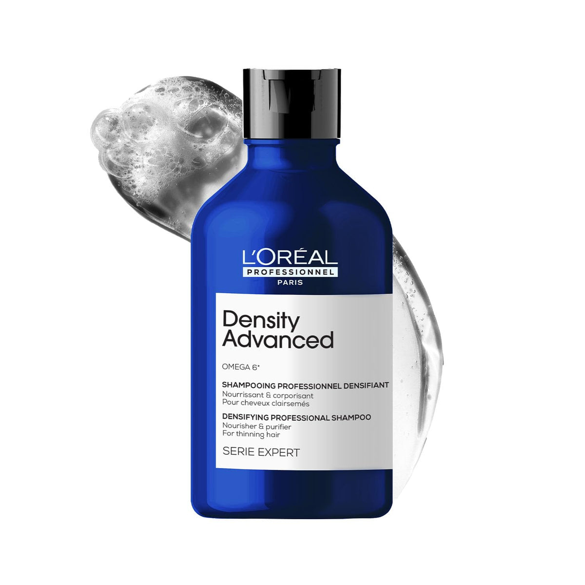 L'Oréal Professionnel Density Advanced Shampoo for Thinning Hair 300ml | Visibly Increases Volume & Bounce With Omega 6 | Restore Vitality | For Men & Women 300