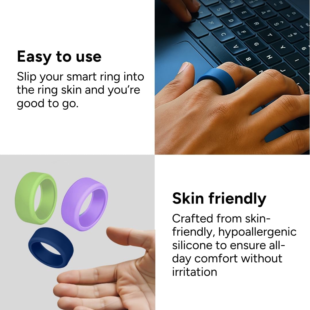 OJOS Ring Protector Compatible with Oura Ring Gen 4/Oura Ring Gen 3/Samsung Galaxy Ring/Gabit Ring/RingConn, Silicone Ring Cover Working Out Accessories Men Wom