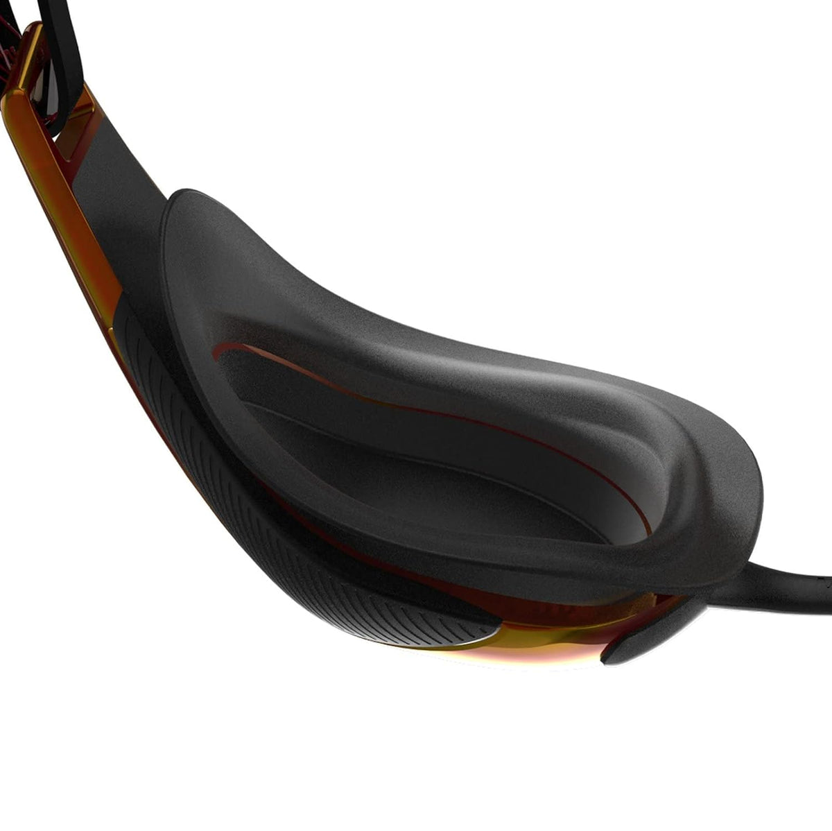 Speedo Unisex Adult Fastskin Hyper Elite Hydroscopic Curved Mirror Lens Swim Goggles - Black & Gold (Black Gold) clear