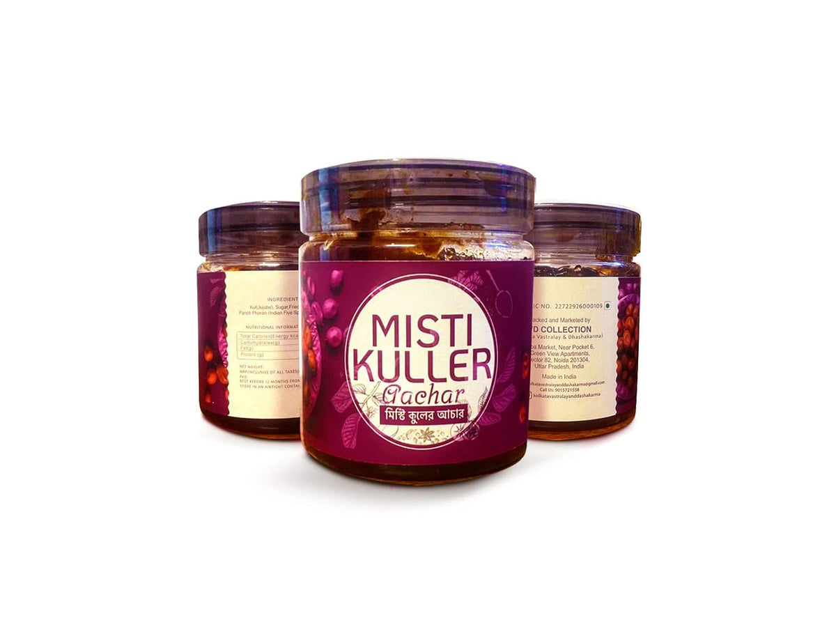 Bangla Homemade Kul Pickle - 250G, Kul Achar, Jujube Pickle, Premium Kuler Achar, Sweet & Sour Berry Pickle 250 g