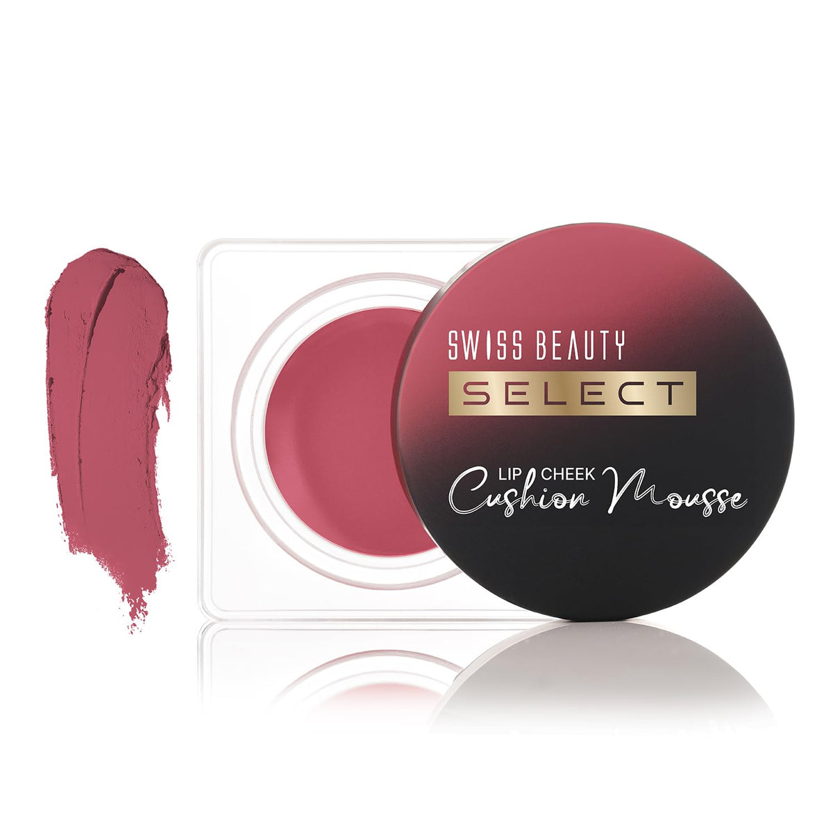 Swiss Beauty Select Lip And Cheek Cushion Creamy Mousse with Vitamin E | 12 Hours Stay | Shade- Elevate Pink, 4.5gm | 3. Elevate Pink