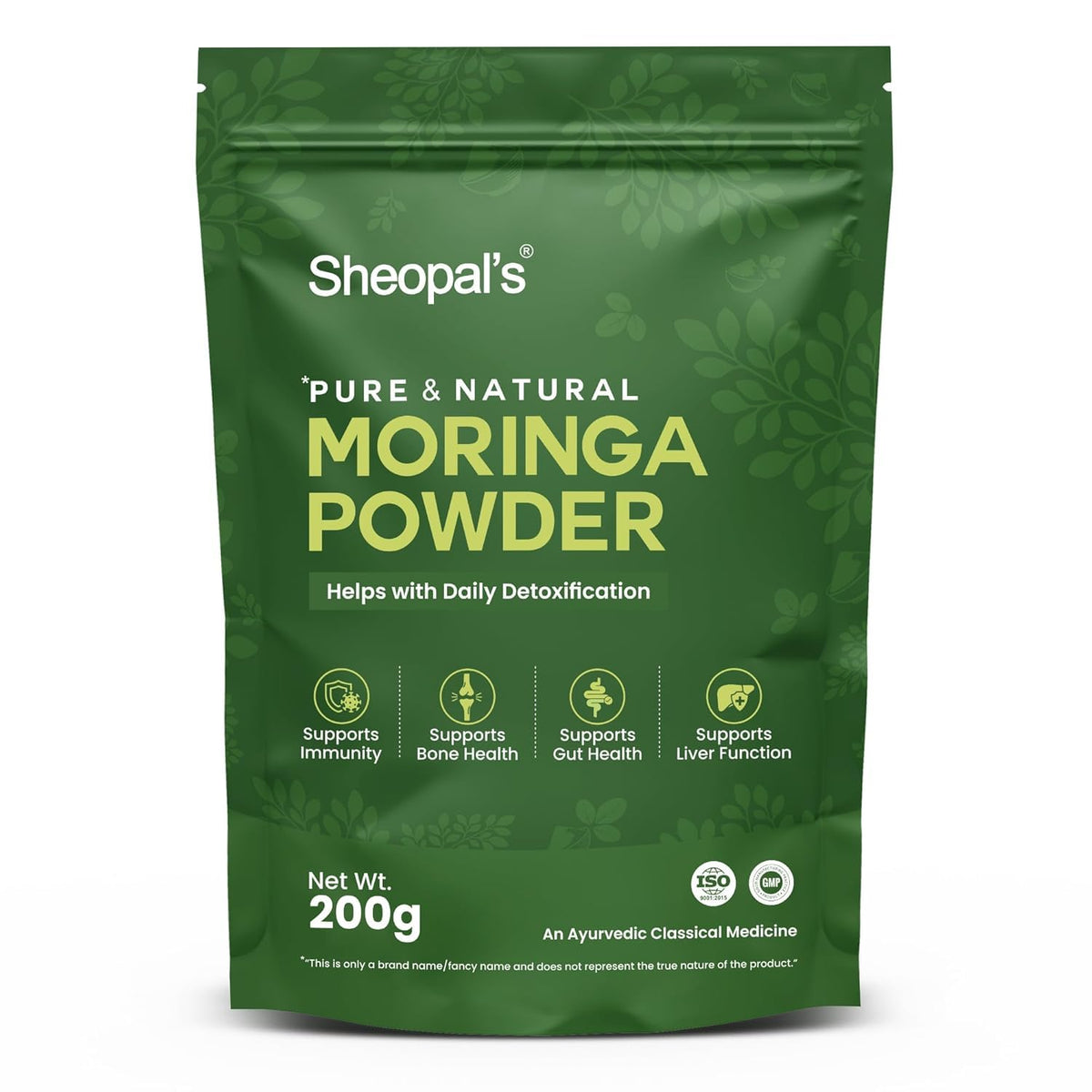 Sheopals Moringa Powder 100% Natural Drumstick Leaf Powder Good for Skin, Hair Healthy Plant based With No Preservatives 200 Gms