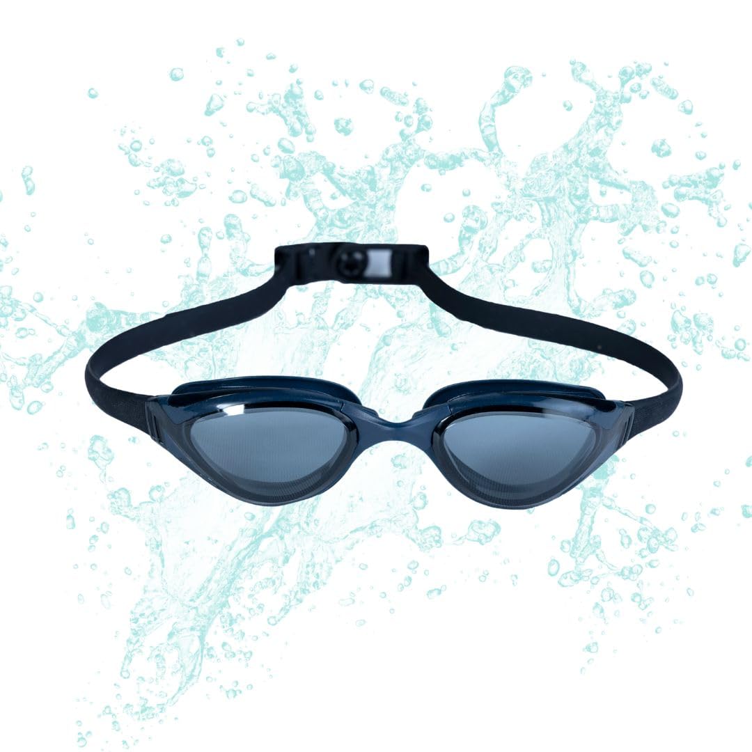 XRT65 Swimming Goggles for Men and Women - Anti-Fog, UV Protection, 180° Wide Vision, Leak-Proof Silicone Seal, Adjustable Strap, Includes Case (Black)