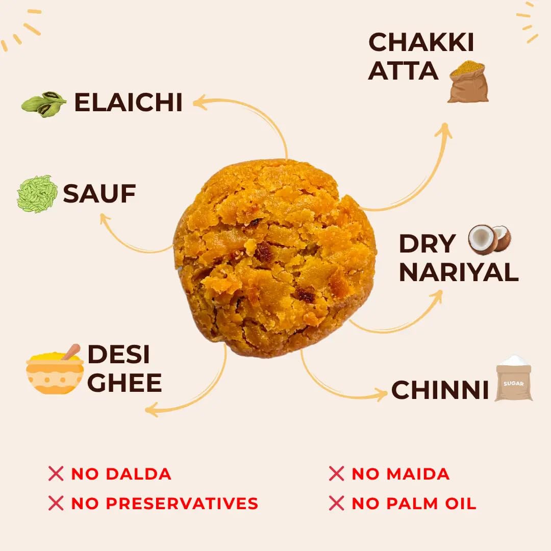 MomsMade Desi Ghee Chinni Thekua (Aata & Sugar) | Traditional Bihari Thekua of Chhath Puja | No Maida, No Dalda |
