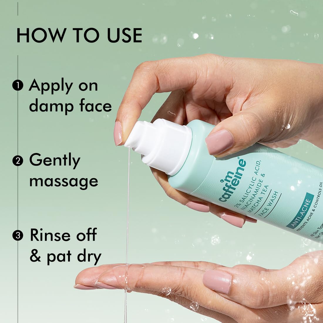 mcaffeine 2% Salicylic Acid Niacinamide & Matcha Tea Face Wash|Anti Acne Cleanser For Pimples|Suitable For Acne Prone & Oily Skin|Fights 99% Bacteria|Sulphate F