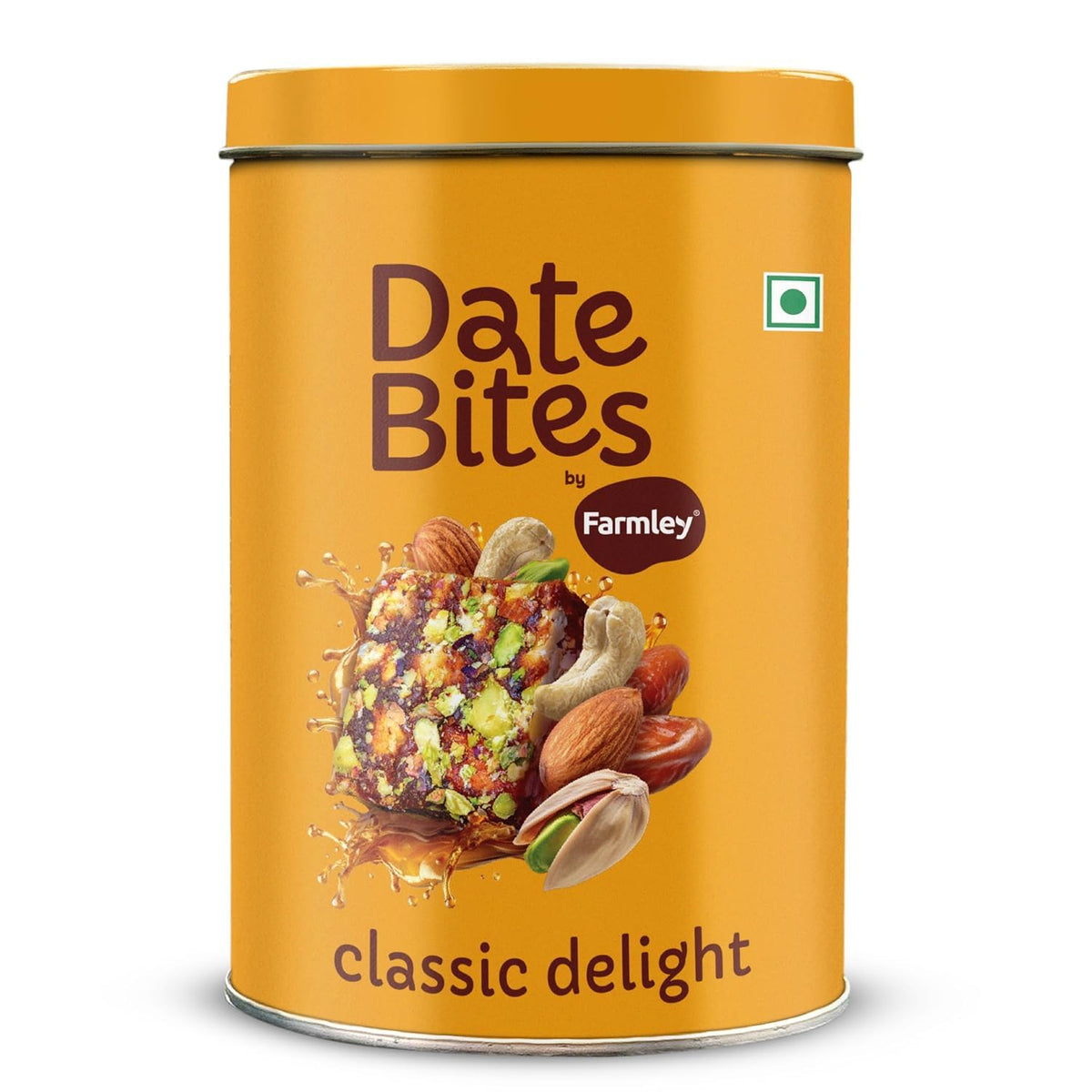 Farmley Date Bites, Dates Barfi Made with Dates, Pista, Cashews, Almonds, Honey and Pure Ghee, Dry Fruits Nuts, Healthy Snacks, Healthy Sweets, Gluten Free, No