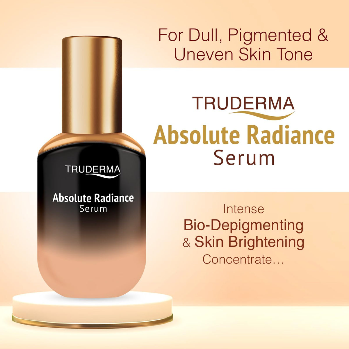 REGALIZ Truderma Absolute Radiance Serum | Intense Bio-Active De-Pigmenting & Skin Brightening Concentrate | 30ml